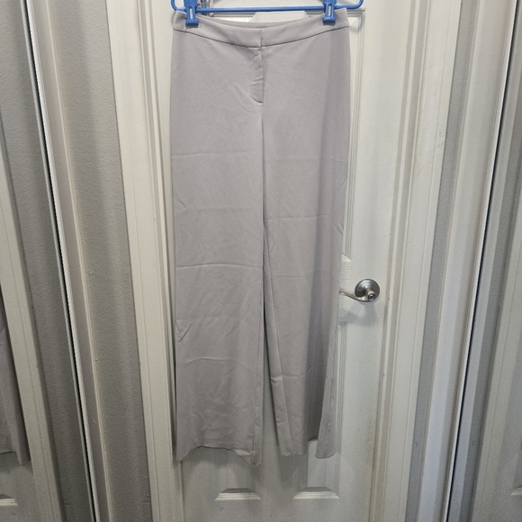 St. John Stylish Gray High Waisted Wide-Leg Pants Size 6
